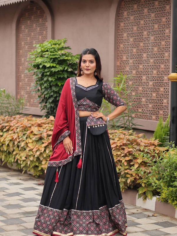 Ajrakh Print Lehenga