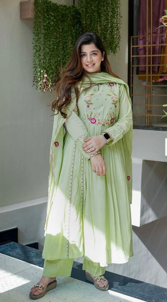 Silk Dresses with Embroidery