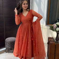 Embroidered Georgette Lehenga