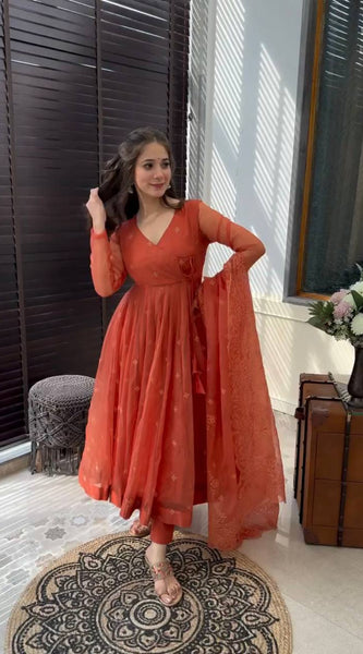 Embroidered Georgette Lehenga