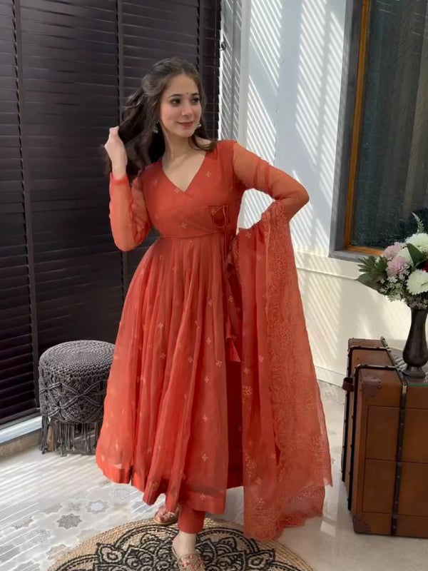 Embroidered Georgette Lehenga