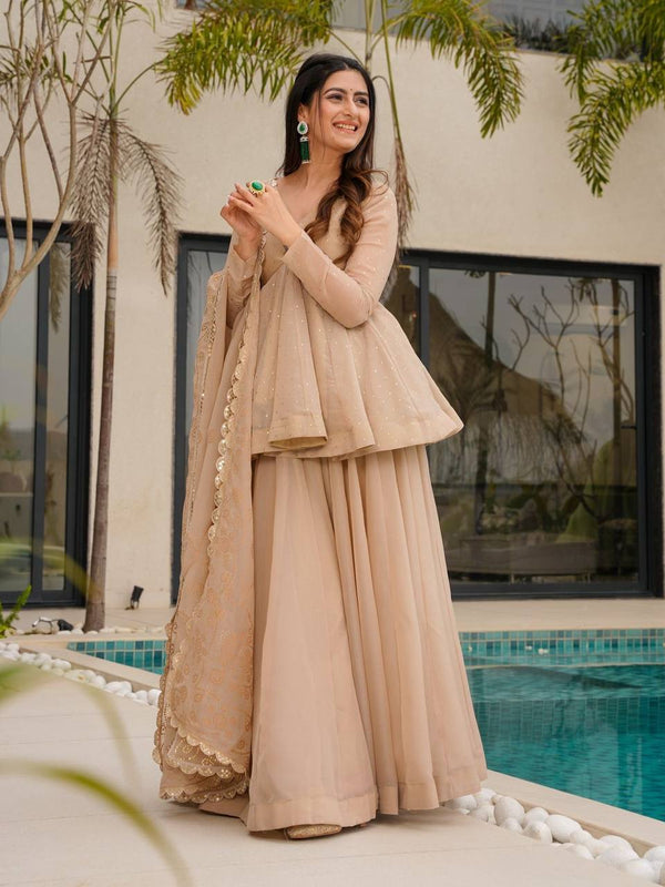 Premium Tabby Organza Indo Western