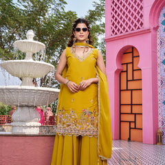 Haldi Special Designer Indo Western Plazzo