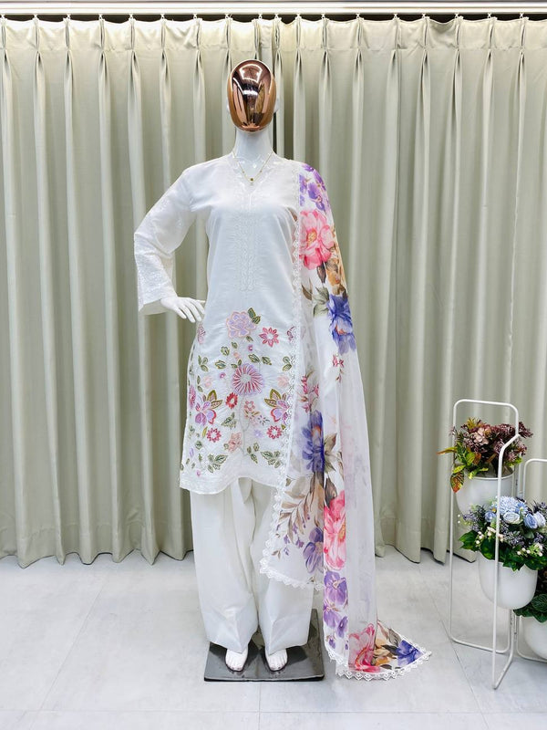 Elegant Embroidery Farsi Salwar Dresses