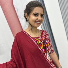 Pure Cotton Gamathi Work Lehenga