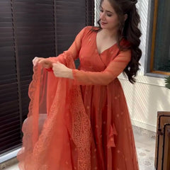 Embroidered Georgette Lehenga
