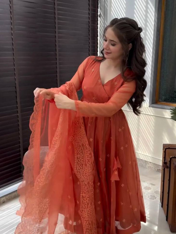Embroidered Georgette Lehenga
