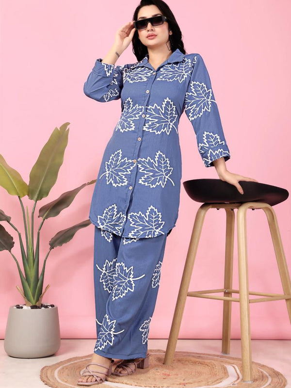 Stylish Co-Ord Set With Chain Work