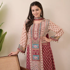 Jasood Full Anarkali Kodi Round Set Dresses