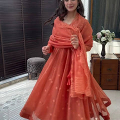 Embroidered Georgette Lehenga