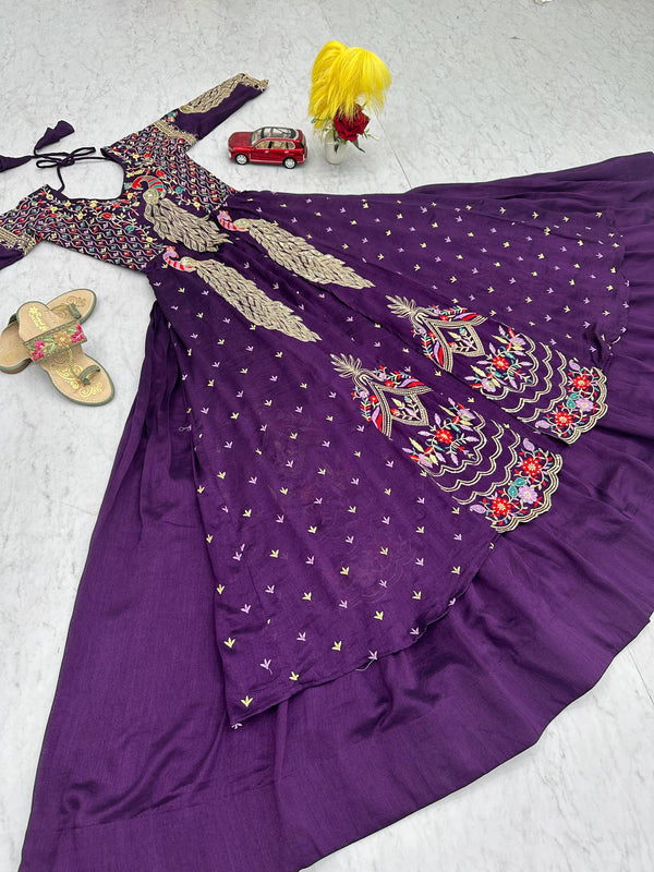 Vichitra Crop Top with Shrug Lehenga