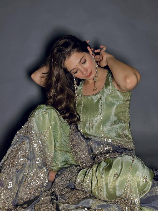 Festive Sequin Sharara Indo Western