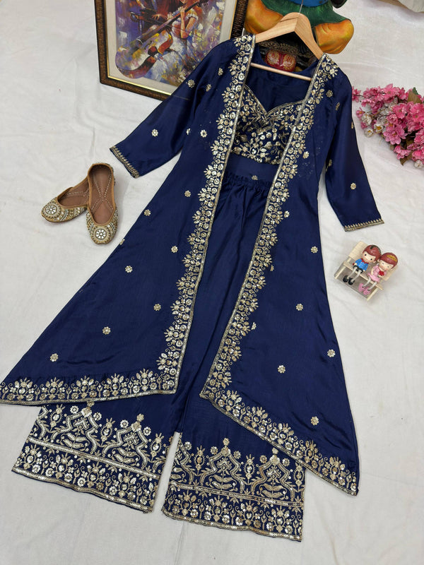 Premium Festive Shrug Style Plazo Indo Western