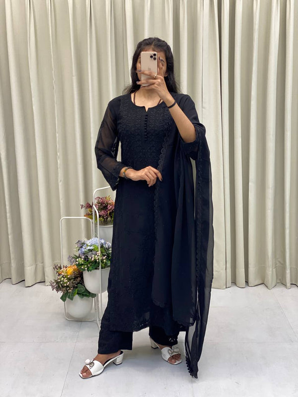 Georgette Embroidered Dresses
