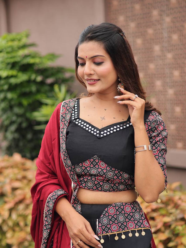 Ajrakh Print Lehenga