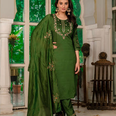 Embroidered Marina Silk Dresses
