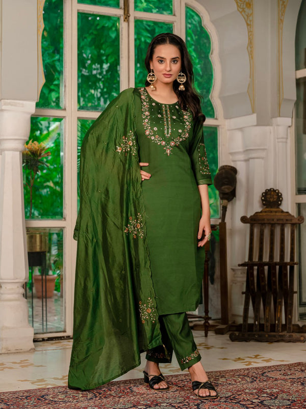 Embroidered Marina Silk Dresses