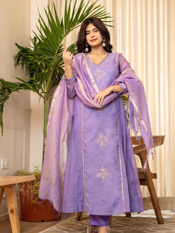 Festive Flare: Mul Chanderi Anarkali Dresses