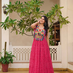 Bandhani Mirror Work Lehenga
