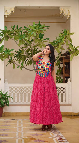 Bandhani Mirror Work Lehenga