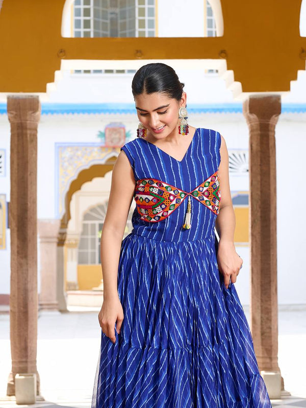 Gamathi with Real Mirror Work Lehenga