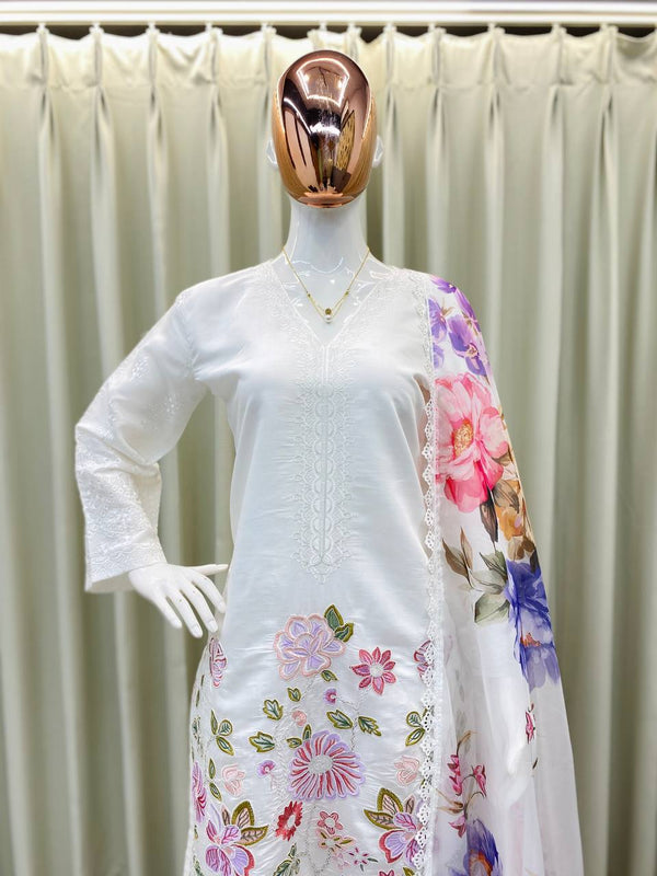 Elegant Embroidery Farsi Salwar Dresses