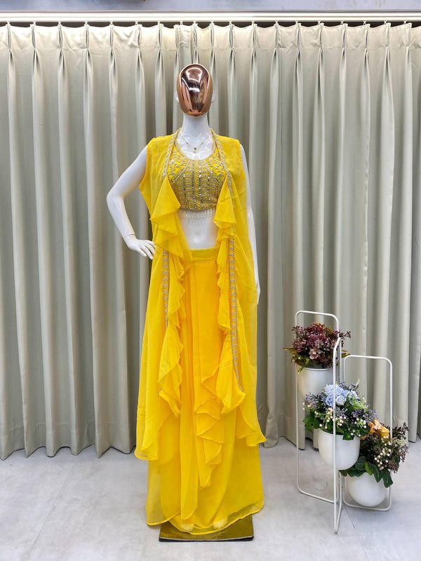Three-Piece Handwork Indo Western