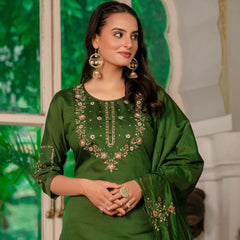 Embroidered Marina Silk Dresses