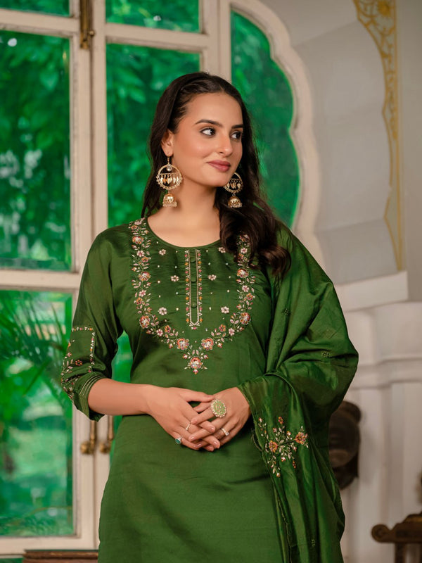 Embroidered Marina Silk Dresses