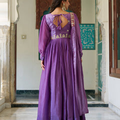 Silk Embroidered Long Lehenga