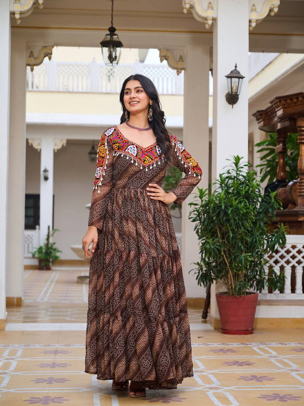 Navratri Special Gamathi Work Lehenga