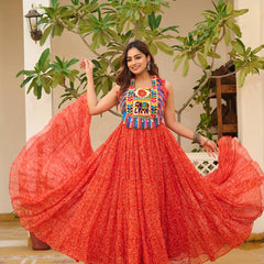 Bandhani Mirror Work Lehenga