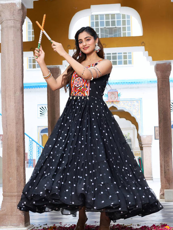 Gamathi with Real Mirror Work Lehenga