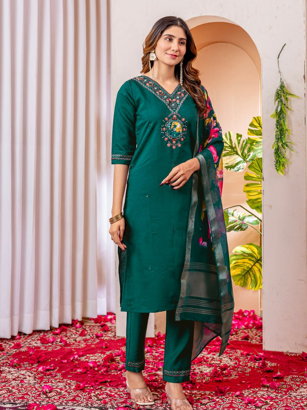 Marina Viscose Silk Embroidered Dresses