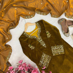 New Launch Velvet Embroidery Dresses