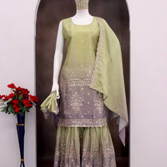 Festive Sequin Sharara Indo Western