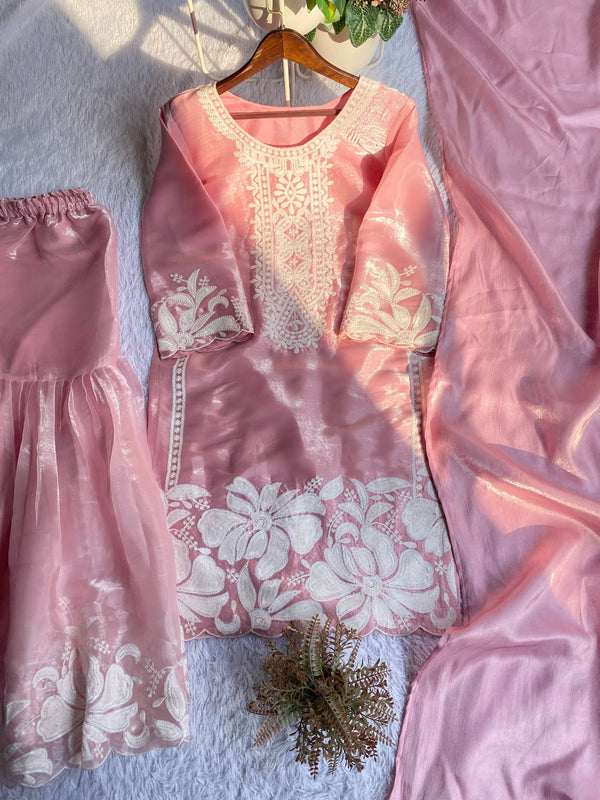 Designer Top with Sarara Indo Western