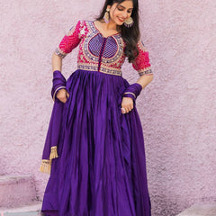 Beautiful chinon bandhrej Heavy Sequence Embroidery Work Lehenga