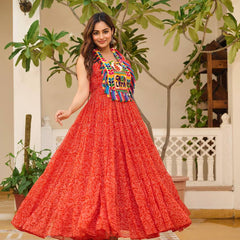 Bandhani Mirror Work Lehenga