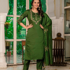 Embroidered Marina Silk Dresses