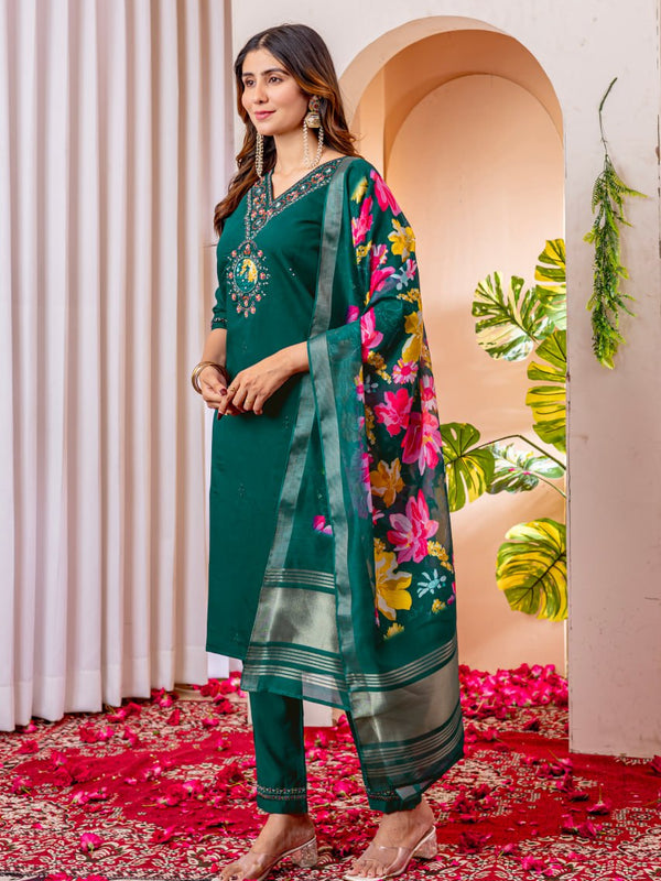 Marina Viscose Silk Embroidered Dresses
