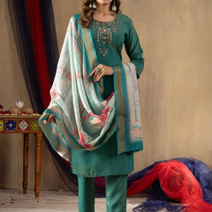 Shimmer Gold Silk Embroidered Dresses