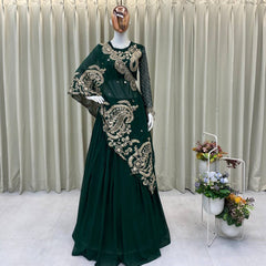 Stylish Blouse & Shrug Lehenga