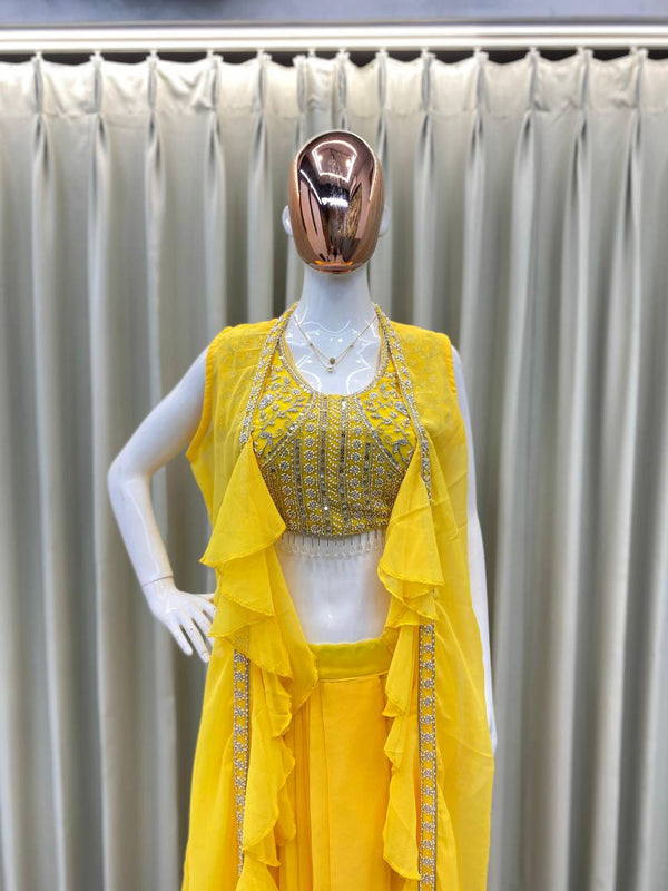Three-Piece Handwork Indo Western
