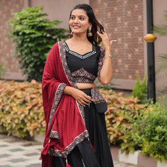 Ajrakh Print Lehenga