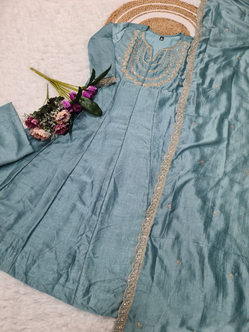 New Anarkali Kurta Set with Pant and Dupatta