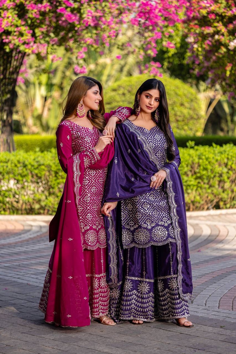 Sequence Embroidery Work Lehenga