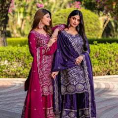 Sequence Embroidery Work Lehenga