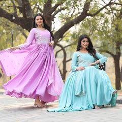 Chinnon Sequence Thread Work Lehenga