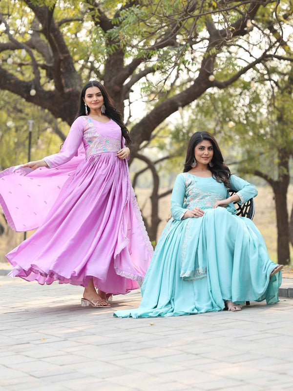 Chinnon Sequence Thread Work Lehenga